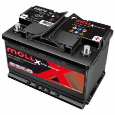 Аккумулятор автомобильный MOLL X-TRA Charge 74 Ач 700 А обратная пол. (низкий)